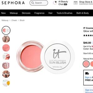 IT Cosmetics Sun Blush Cream Serum | Glow With Confidence | Lightly Used